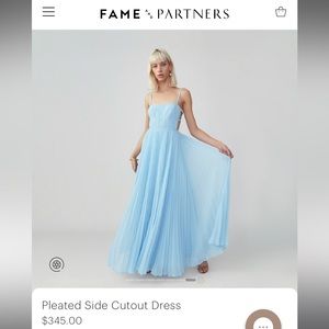 Fame & Partners Pleated Side Cutout Dress NWT